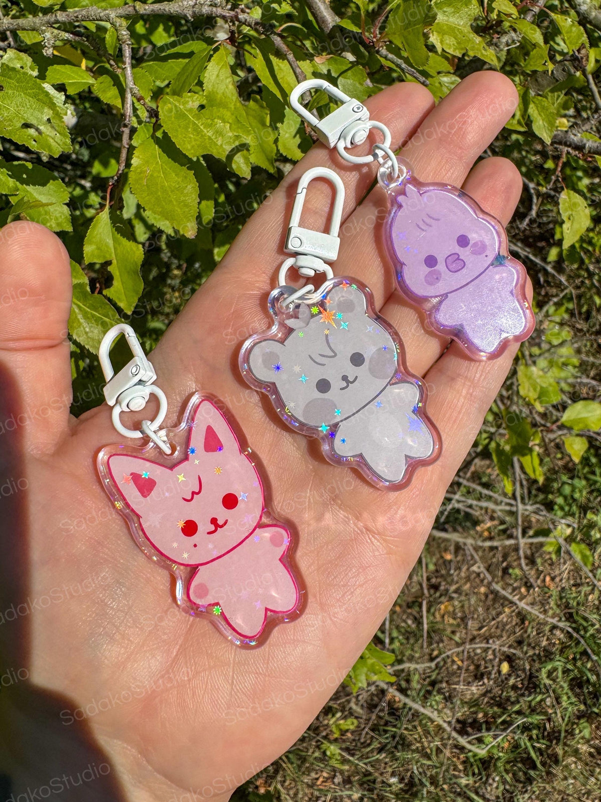 ATEEZ ANITEEZ ColorTeez Keychain | Bunter Holo Glitzer Schlüsselanhänger | K-Pop Anhänger für ATINYs