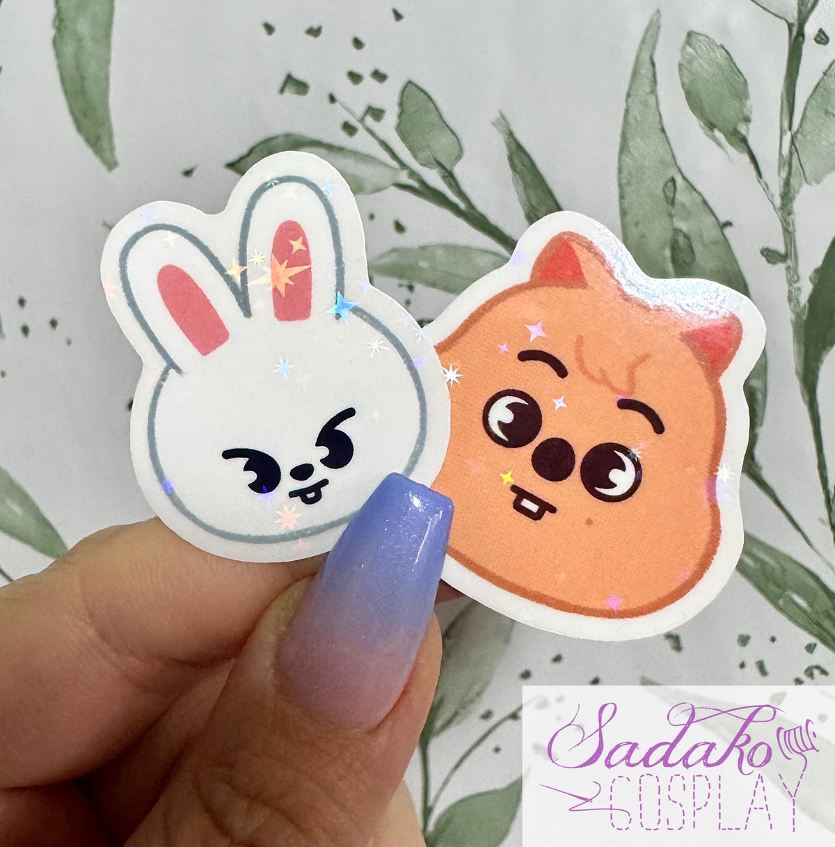 Stray Kids SKZOO Peekaboo Mini Sticker - Transparente Vinyl Aufkleber mit Stern Holo Glitzer, einzeln oder OT8 Set