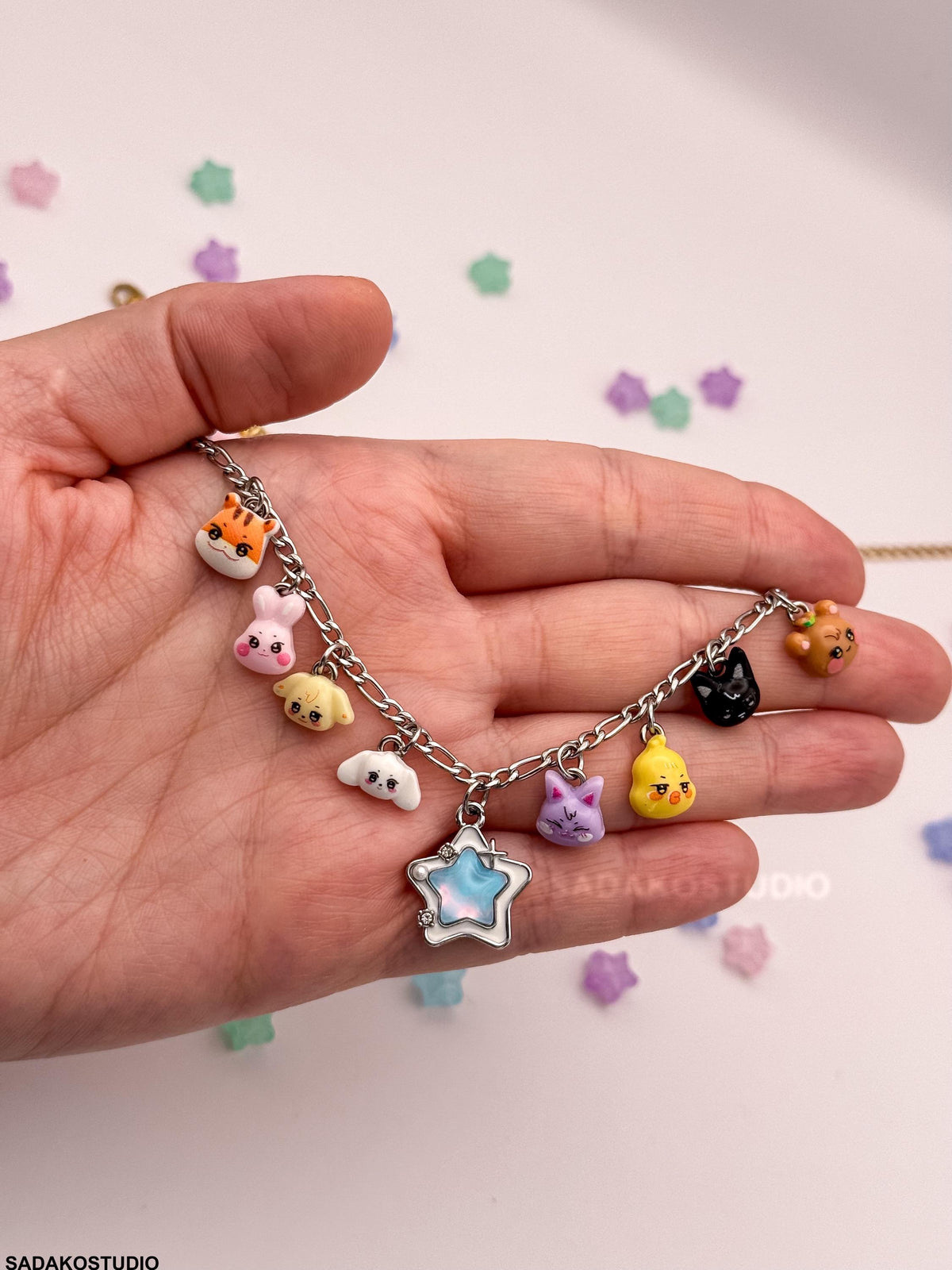 ATEEZ inspiriertes Bettelarmband mit Aniteez charms für ATINY, silber oder Gold Armband