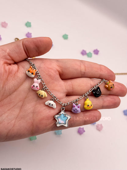 ATEEZ inspiriertes Bettelarmband mit Aniteez charms für ATINY, silber oder Gold Armband
