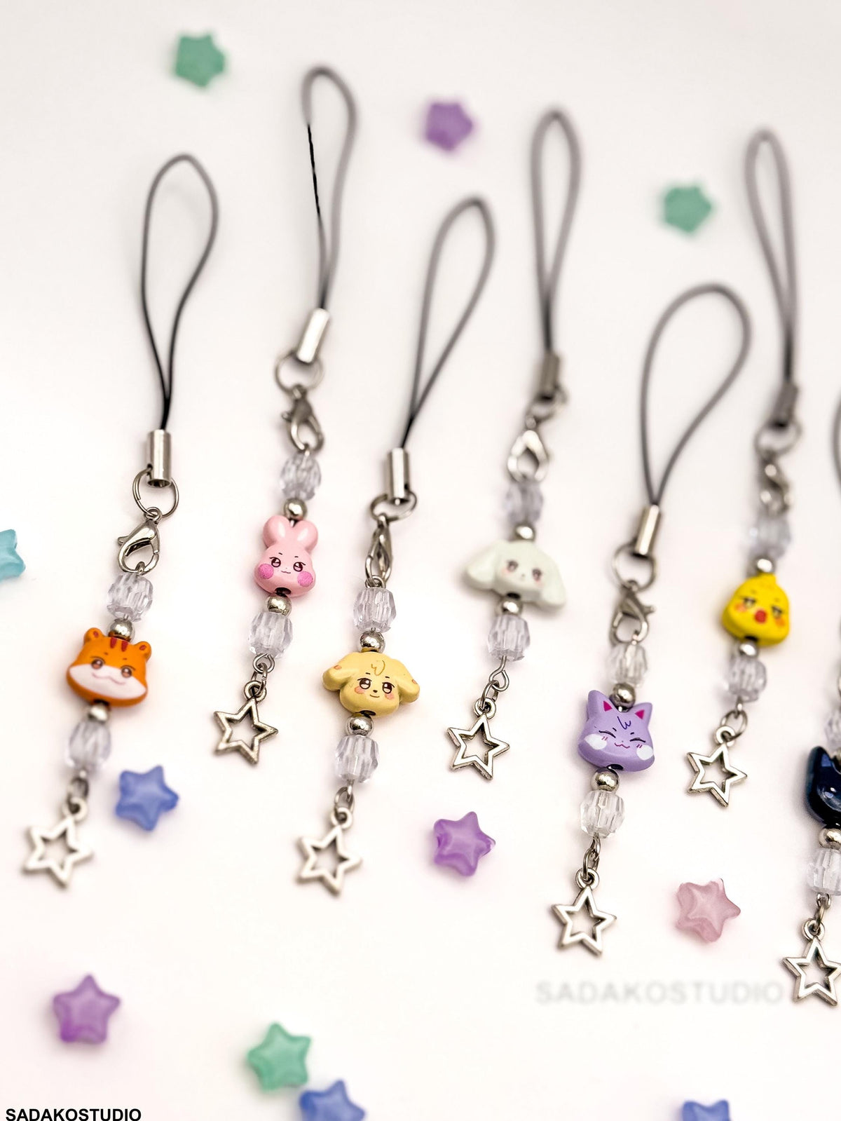 ATEEZ ANITEEZ Phone Charm | Handgemachter Handy Anhänger mit Perlen & Stern | K-Pop Accessoire für ATINYs