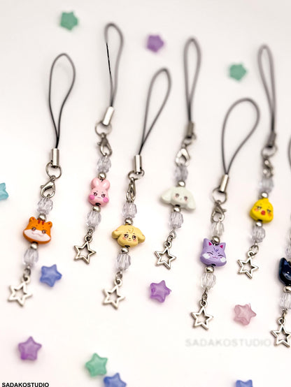 ATEEZ ANITEEZ Phone Charm | Handgemachter Handy Anhänger mit Perlen & Stern | K-Pop Accessoire für ATINYs