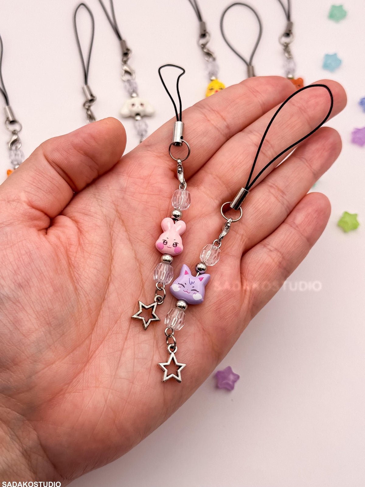 ATEEZ ANITEEZ Phone Charm | Handgemachter Handy Anhänger mit Perlen & Stern | K-Pop Accessoire für ATINYs