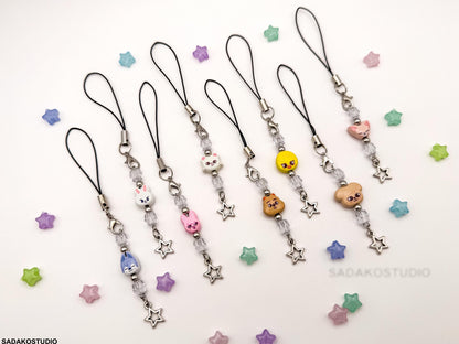 Stray Kids SKZOO Phone Charm | Handgemachter Handyanhänger mit Perlen & Stern | K-Pop Accessoire für STAYs