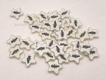 Stray Kids This & That Stern Motivperlen | Weiße Acrylperlen 25 mm | K-Pop DIY Schmuck, Friendship Bracelets und STAY Freebies