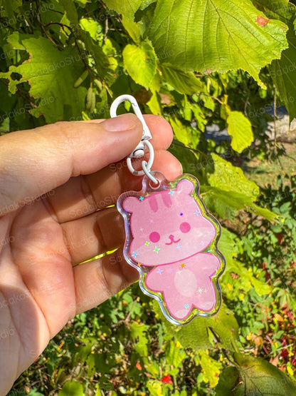 ATEEZ ANITEEZ ColorTeez Keychain | Bunter Holo Glitzer Schlüsselanhänger | K-Pop Anhänger für ATINYs