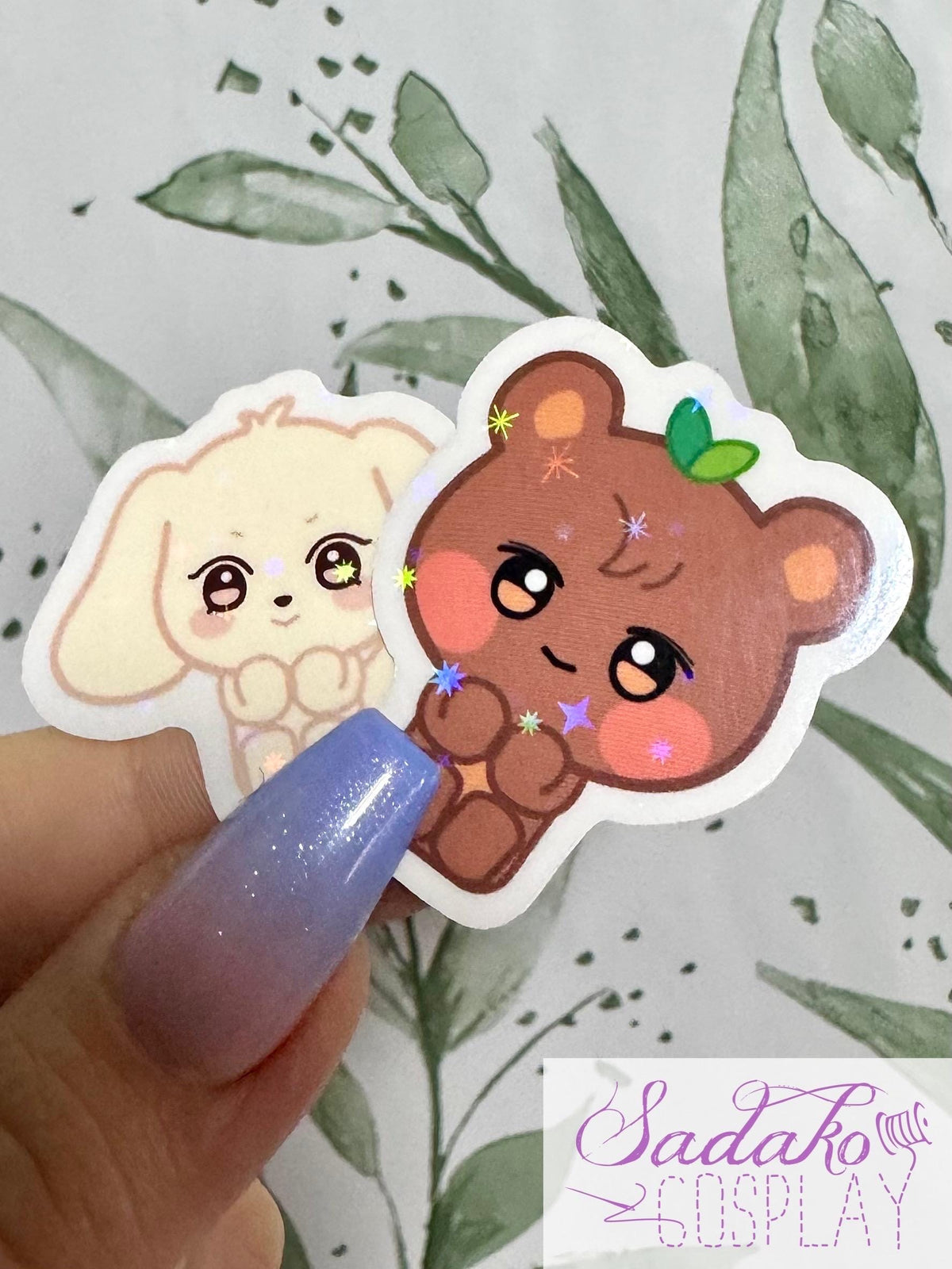 ATEEZ ANITEEZ Mini Sticker - Sitting ANITEEZ, wasserabweisendes Vinyl mit Stern Holo Glitzer, einzeln oder OT8 Set