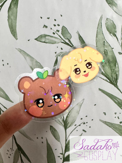 ATEEZ ANITEEZ Peekaboo Mini Vinyl Sticker - ANITEEZ Kopf Sticker mit Stern Holo Glitzer, einzeln oder OT8 Set