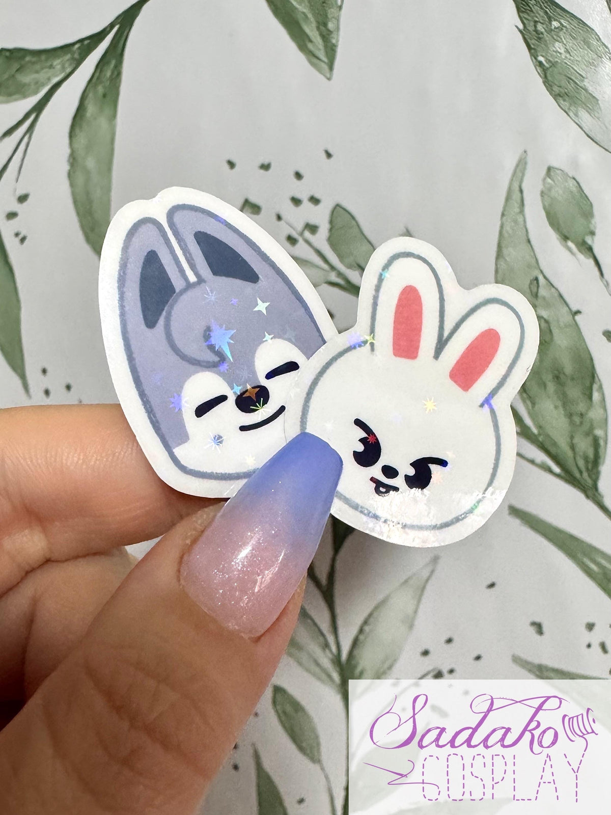 Stray Kids SKZOO Peekaboo Mini Sticker - Transparente Vinyl Aufkleber mit Stern Holo Glitzer, einzeln oder OT8 Set