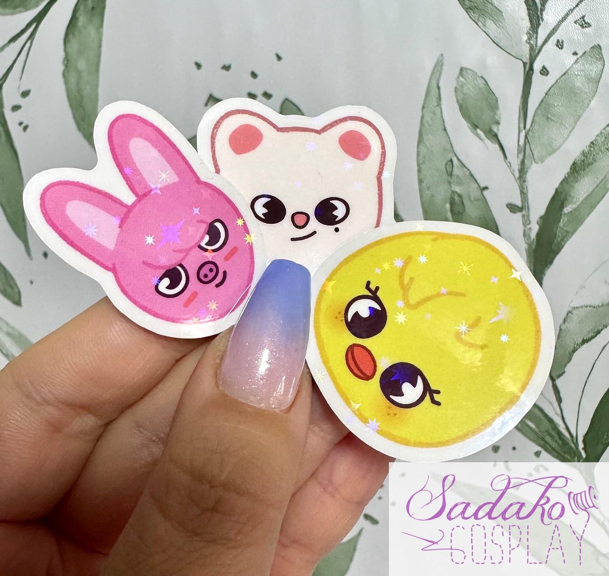 Stray Kids SKZOO Peekaboo Mini Sticker - Transparente Vinyl Aufkleber mit Stern Holo Glitzer, einzeln oder OT8 Set