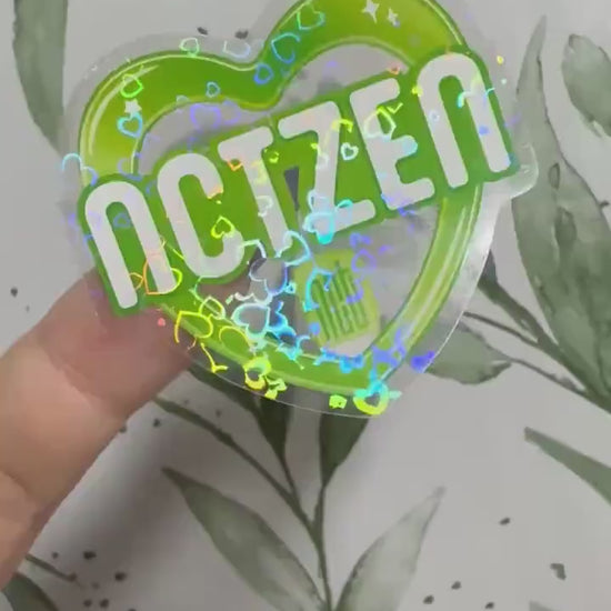 NCT & NCTzen transparenter Sticker - K-Pop Heart Collection, wasserfester Holo-Aufkleber