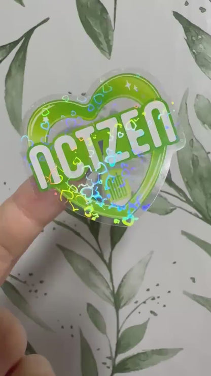 NCT & NCTzen transparenter Sticker - K-Pop Heart Collection, wasserfester Holo-Aufkleber