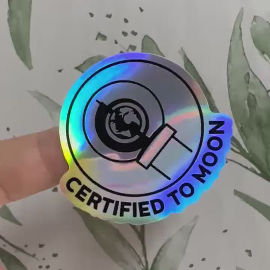 Certified To Moon Sticker - wasserfester lightstick Holo-Aufkleber, ONEUS