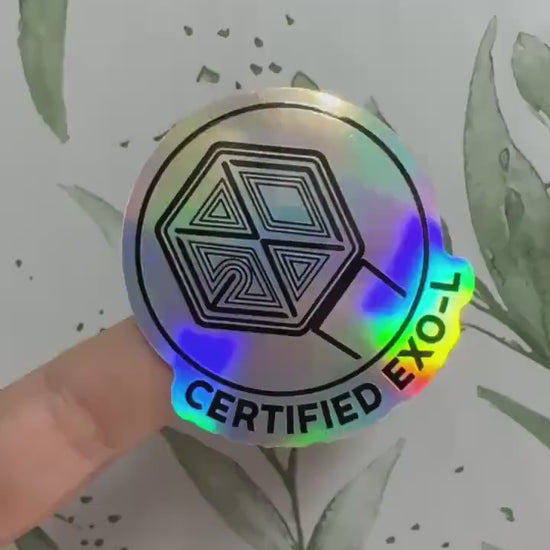 Certified EXO-L Sticker - wasserfester lightstick Holo-Aufkleber, EXO