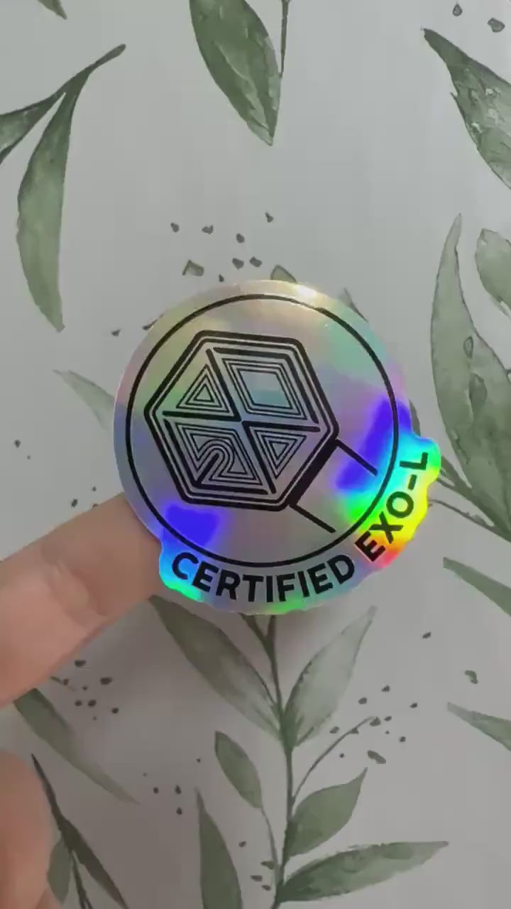 Certified EXO-L Sticker - wasserfester lightstick Holo-Aufkleber, EXO
