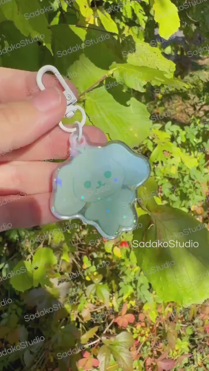 ATEEZ ANITEEZ ColorTeez Keychain | Bunter Holo Glitzer Schlüsselanhänger | K-Pop Anhänger für ATINYs