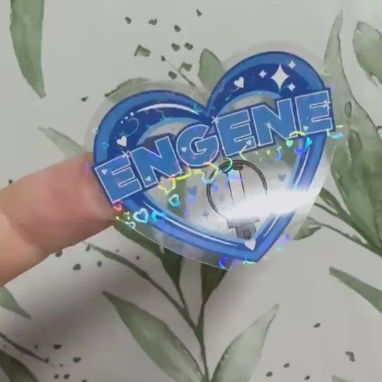 Enhypen & Engene transparenter Sticker - K-Pop Heart Collection, wasserfester Holo-Aufkleber