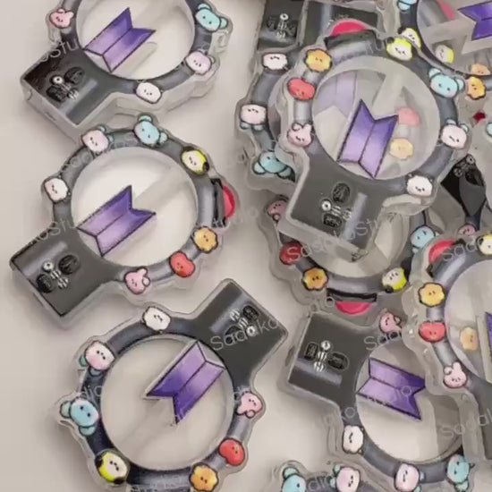 Bangtan Lightstick Acrylperlen | K-Pop DIY Schmuck & Friendship Bracelets | Motivperlen für ARMY Freebies