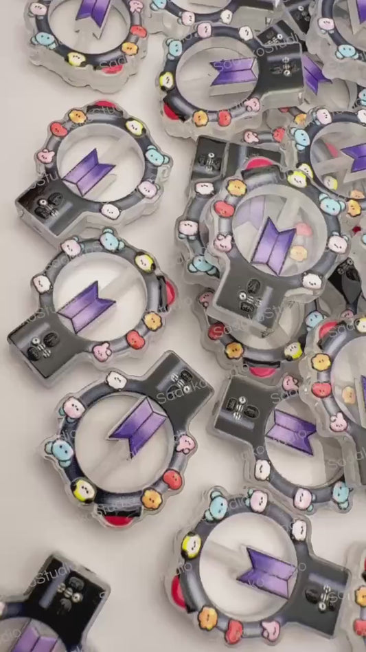 Bangtan Lightstick Acrylperlen | K-Pop DIY Schmuck & Friendship Bracelets | Motivperlen für ARMY Freebies