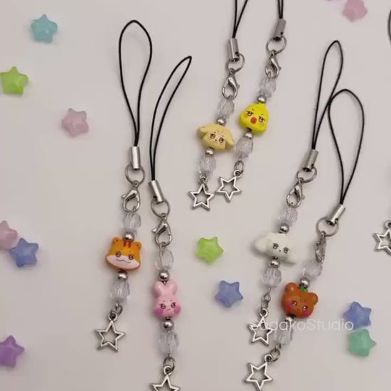 ATEEZ ANITEEZ Phone Charm | Handgemachter Handy Anhänger mit Perlen & Stern | K-Pop Accessoire für ATINYs